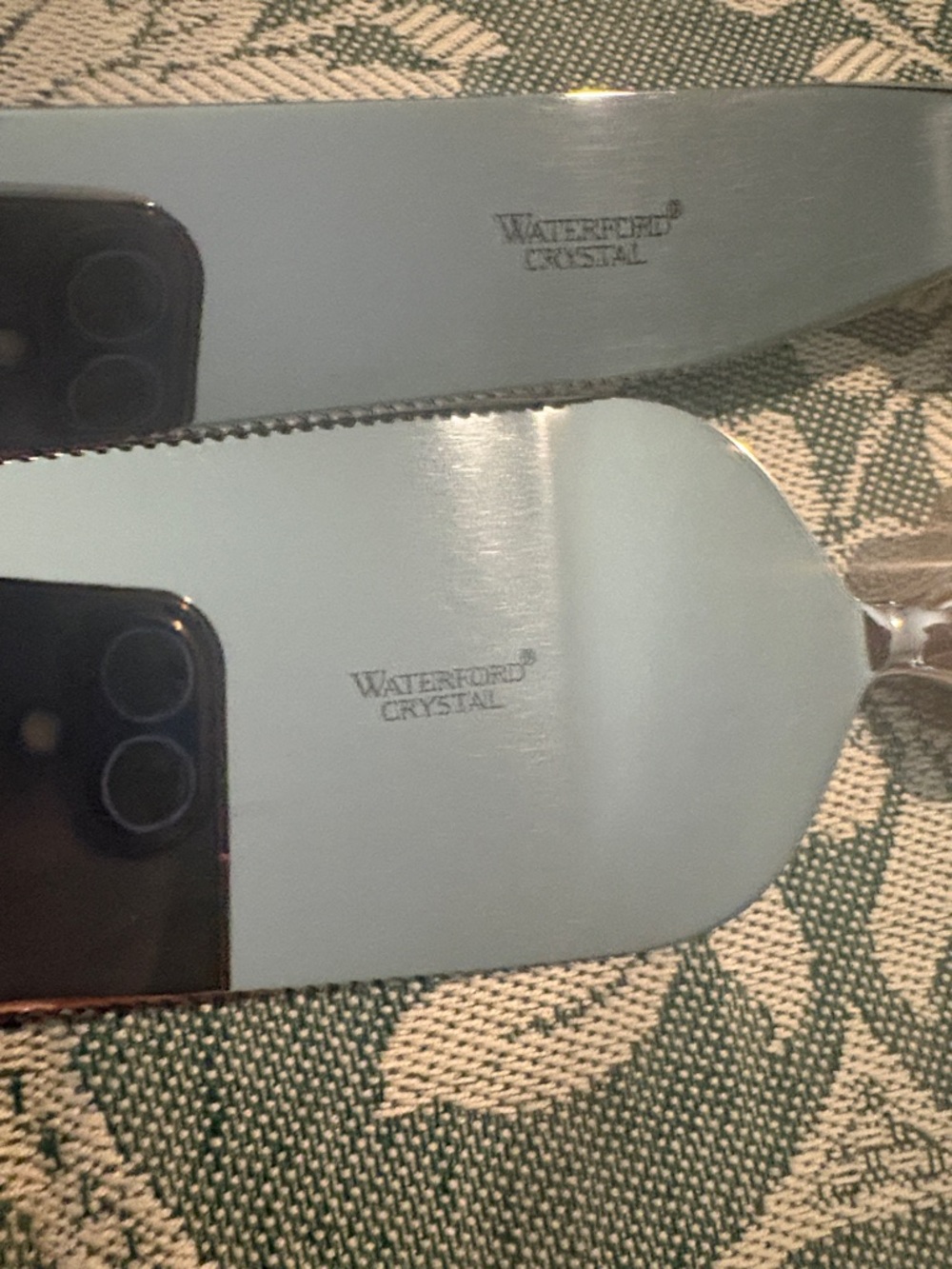 Waterford Lismore Cake Server & Knife Set - Picture 3 of 4